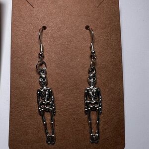 Silver Skeleton Earrings
